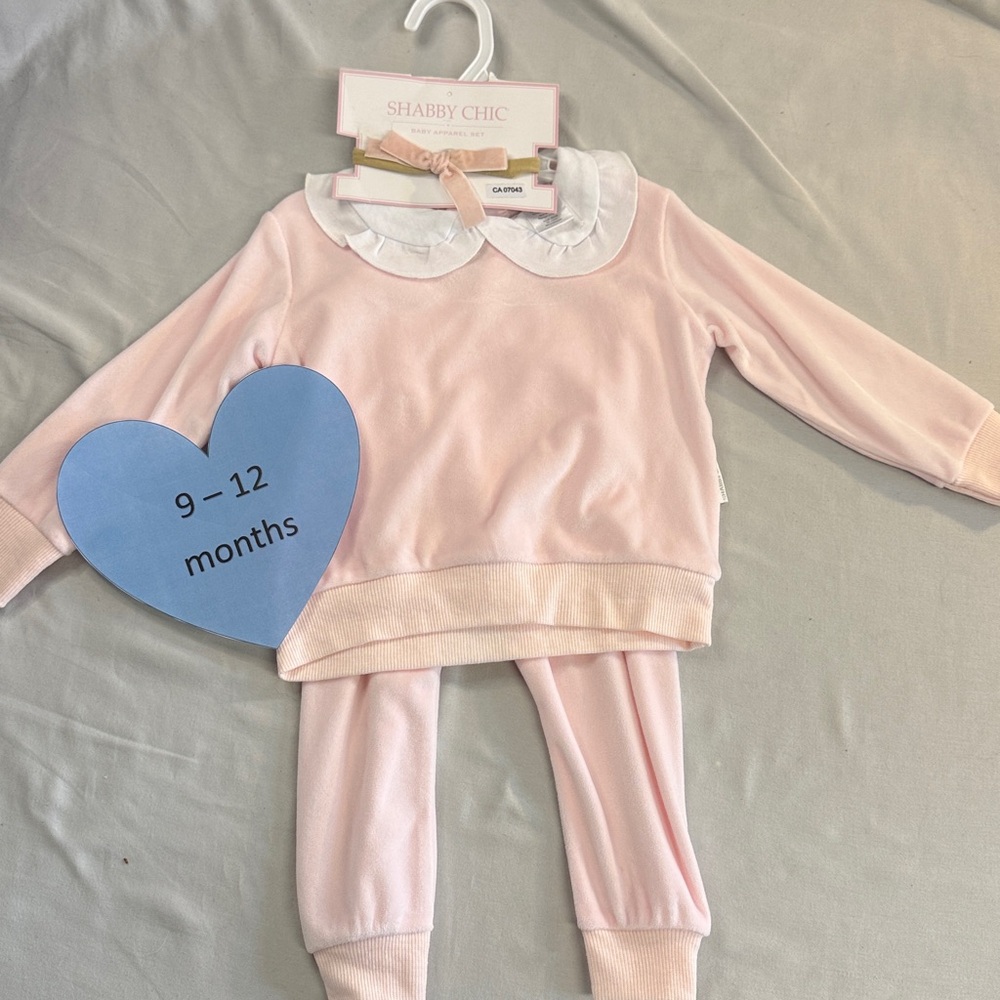 Shabby Chic - NWT - Pink and White Cozy 3-piece set